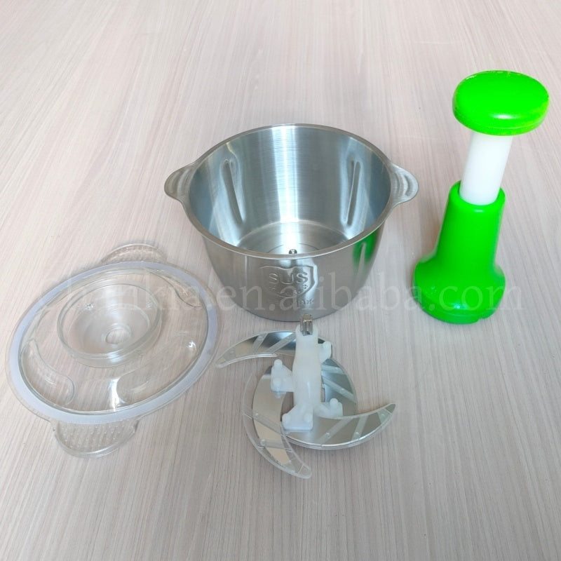 Chopper For (Vegetable Meat Mincer Fruits and Herbs Garlic Onion) (Manual 2L Metal)