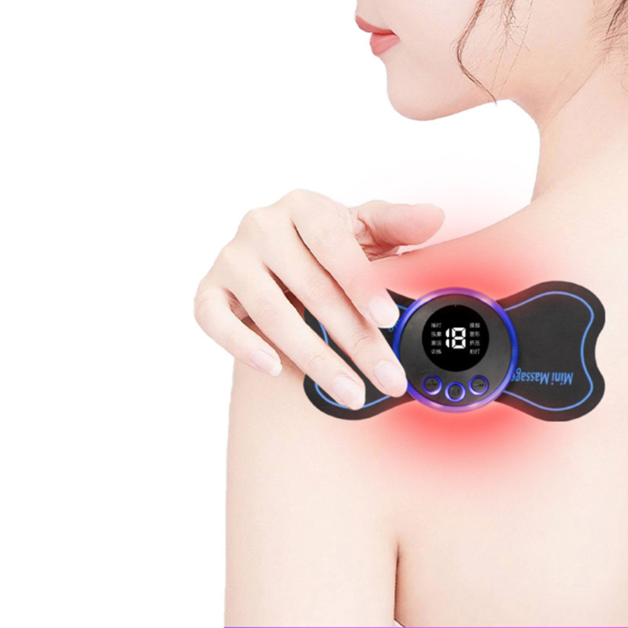 Portable EMS Massager for Neck & Back Pain Relief - Compact & Effective Solution