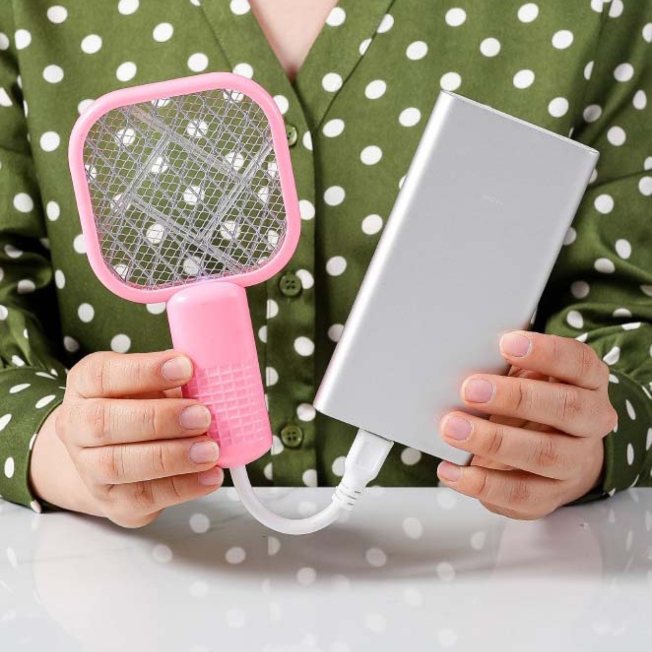 Mini USB Electronic Mosquito Swatter - Portable Bug Zapper