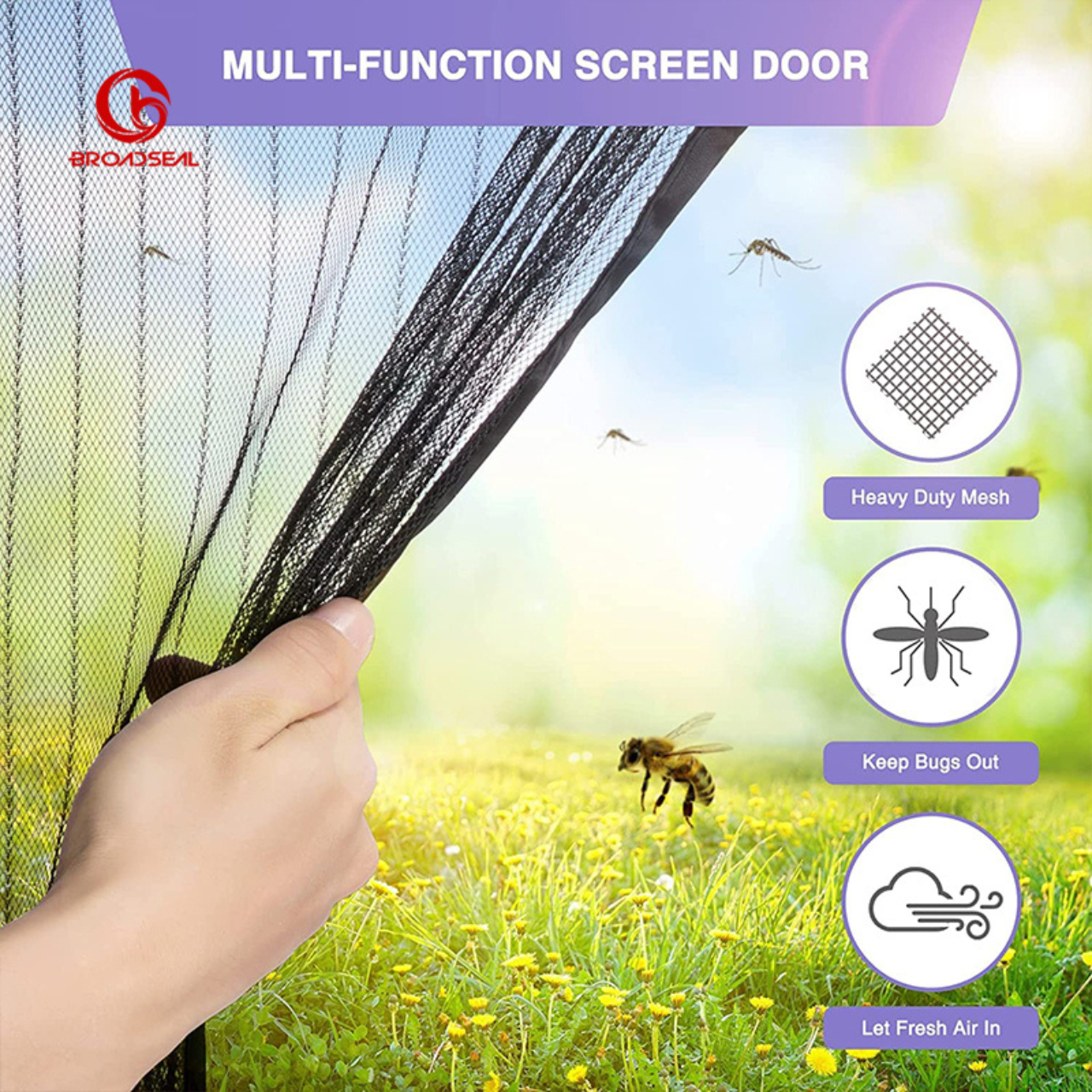 Retractable Magnetic Mosquito Door Screen