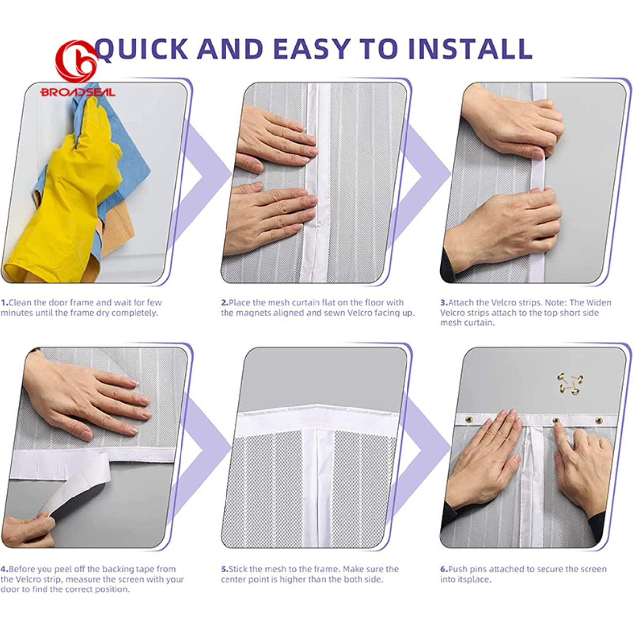 Retractable Magnetic Mosquito Door Screen