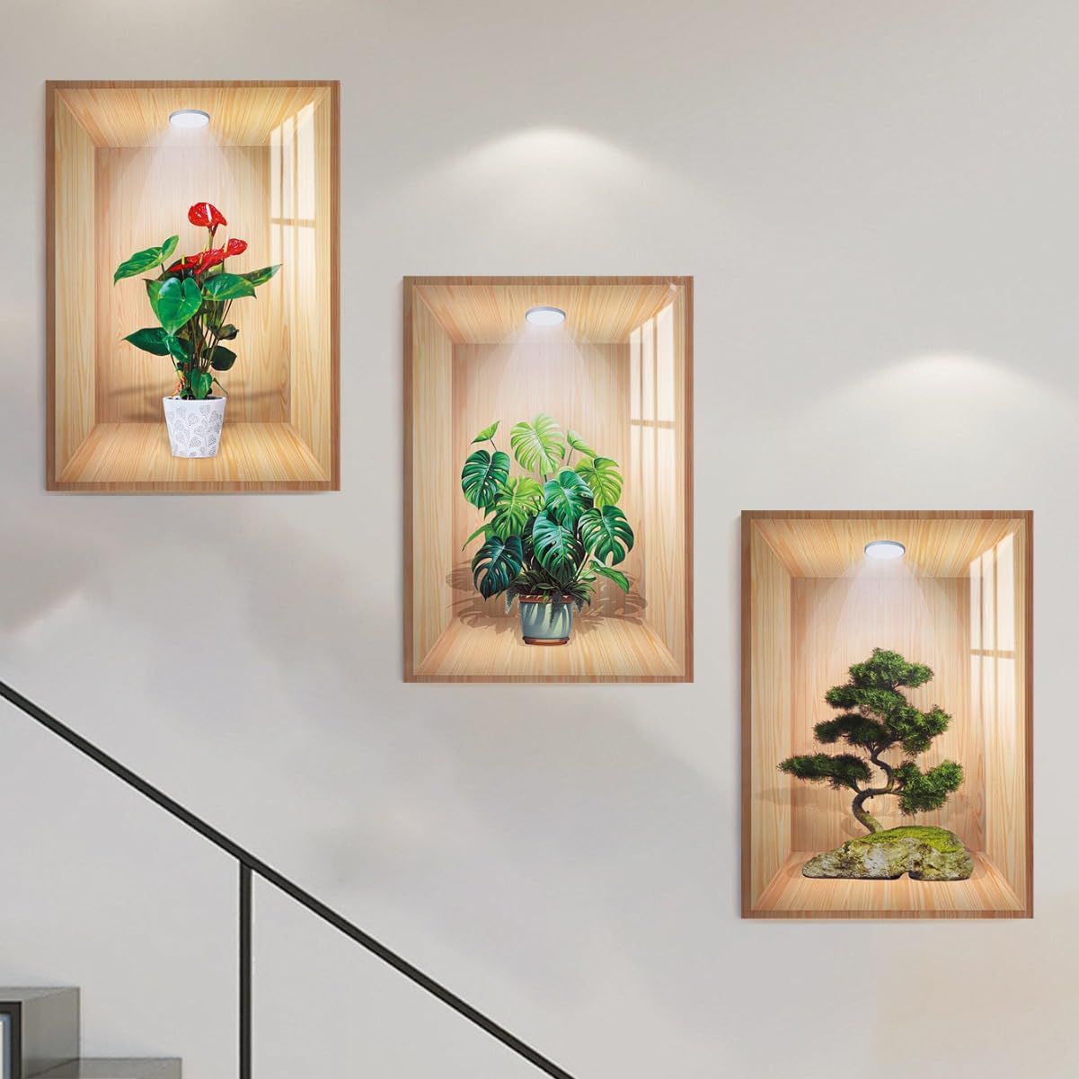 Wall Sticker Home Decoration Self Adhesive Bedroom Livng Room - Pack of 3