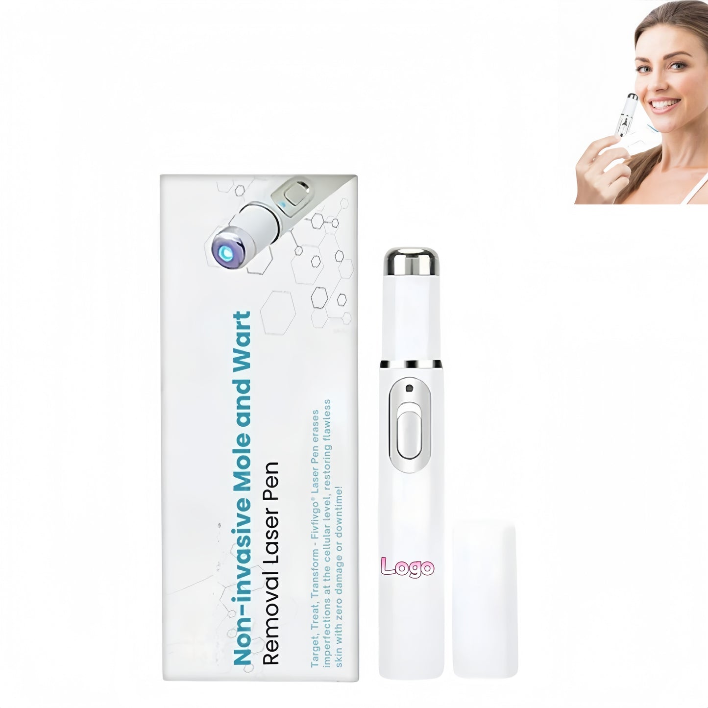 Non-Invasive Acne & Wart Removal Laser Pen with Heating (No Side Effect)