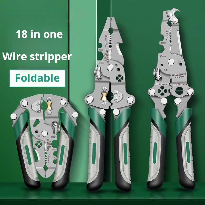 18-in-1 Foldable Multi-Function Wire Strippers