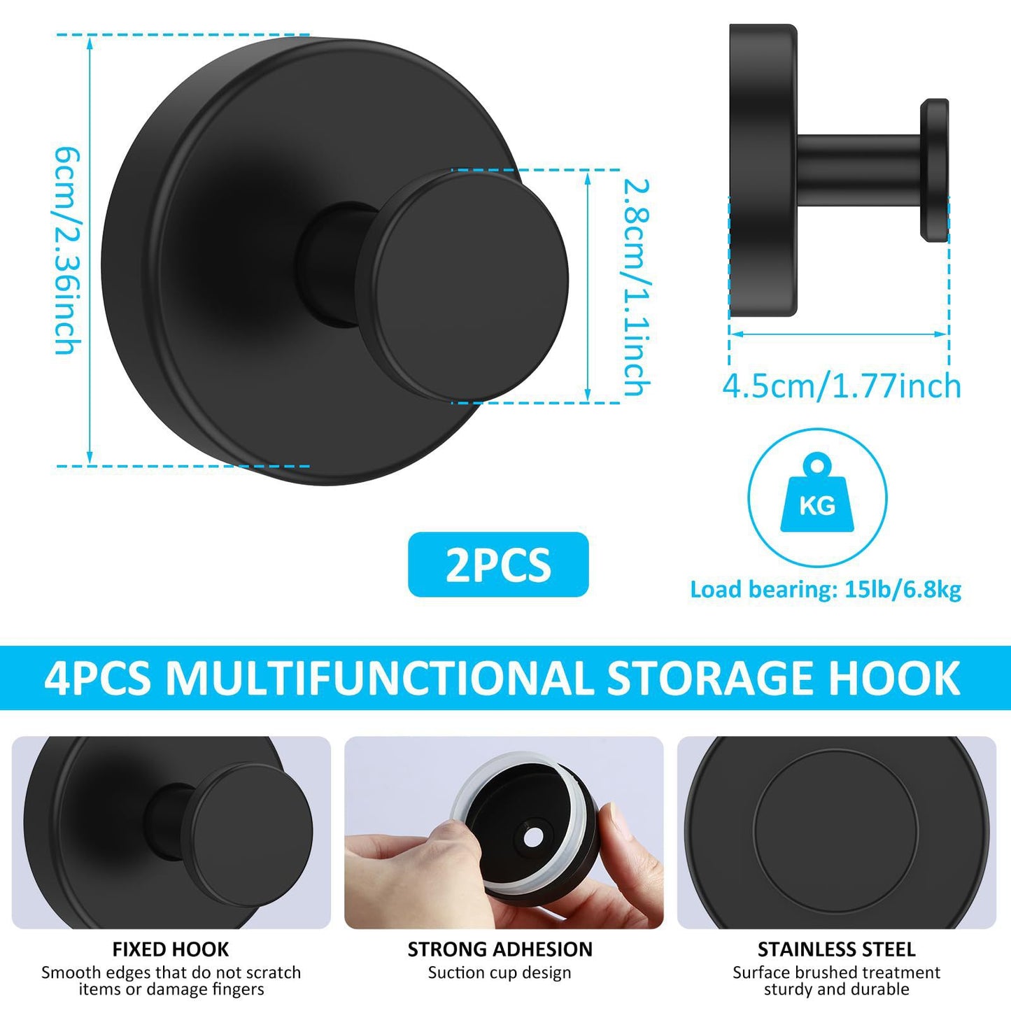Removable Suction Cup Holder Stainless Steel