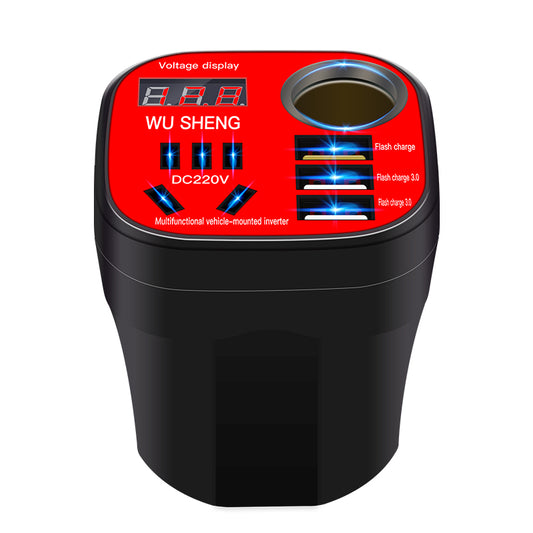 Multi-function Socket Car Cup Inverter Converter 12V24V to 220V Power
