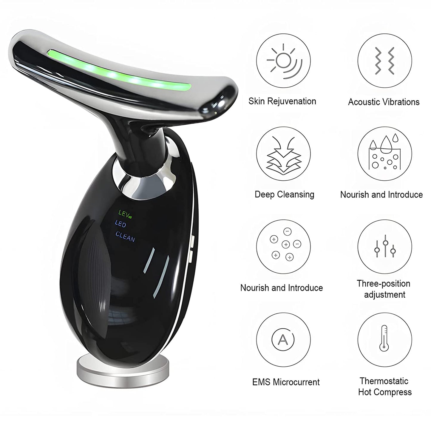 Red Light Therapy Face Lifting Device Microcurrent Face Massager Face Neck Beauty Machine for Skin Tightening Wrinkle Removal