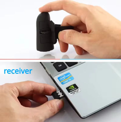 LED Mini Small Micro USB Wireless Mouse Finger Rings Optical High Speed 2.4ghz