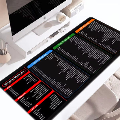 Keyboard Shortcut Desk Mat