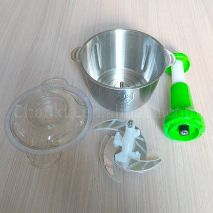 Chopper For (Vegetable Meat Mincer Fruits and Herbs Garlic Onion) (Manual 2L Metal)