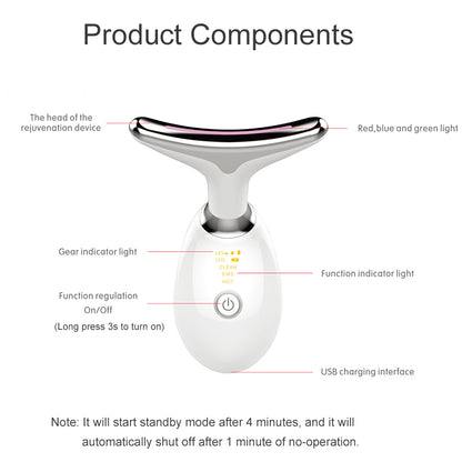 Red Light Therapy Face Lifting Device Microcurrent Face Massager Face Neck Beauty Machine for Skin Tightening Wrinkle Removal
