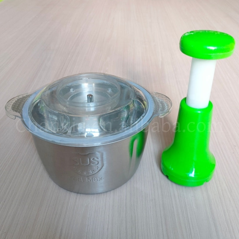 Chopper For (Vegetable Meat Mincer Fruits and Herbs Garlic Onion) (Manual 2L Metal)
