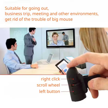 LED Mini Small Micro USB Wireless Mouse Finger Rings Optical High Speed 2.4ghz