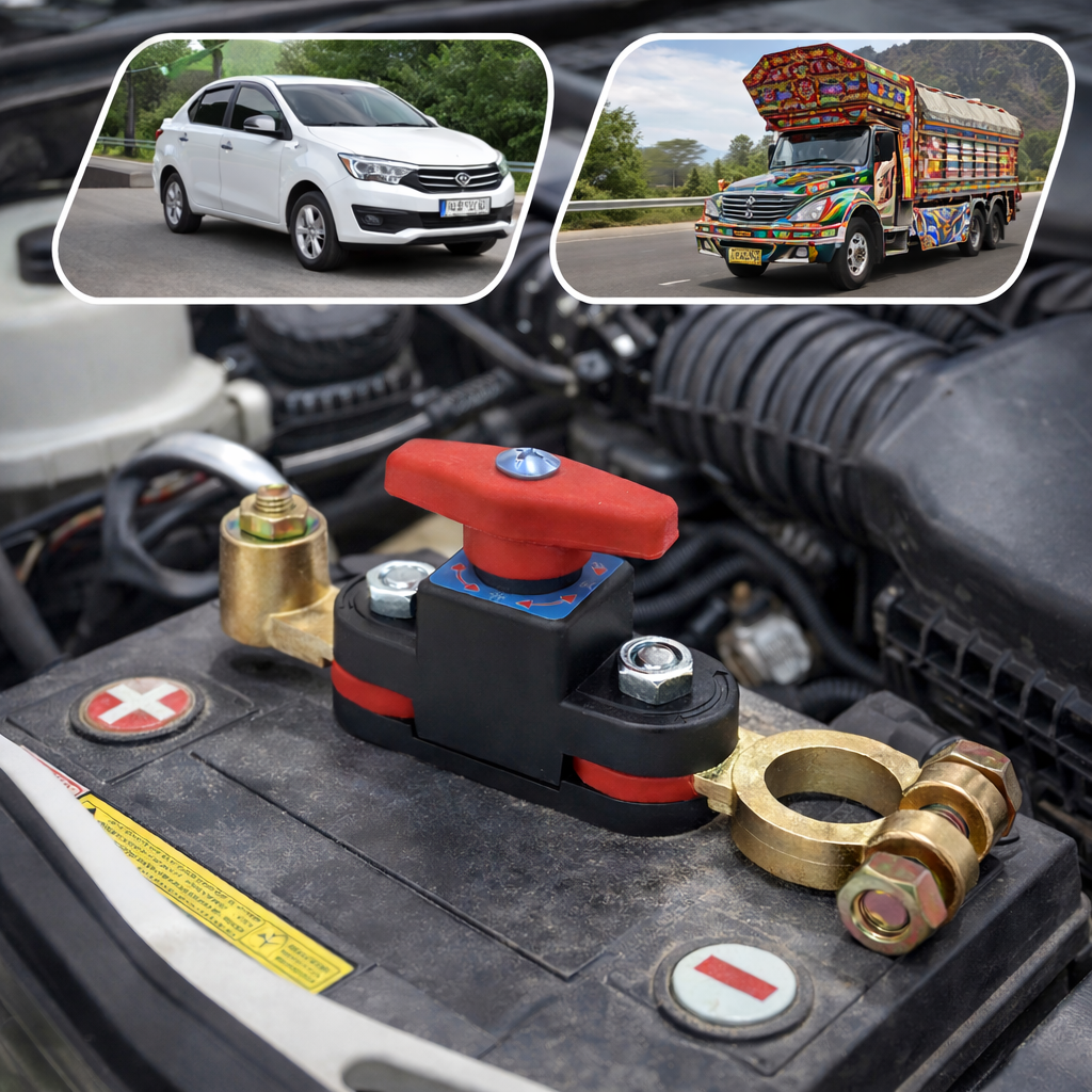 Andufuse Heavy-Duty Power Disconnect Switch for Car, Truck & Tractor (Reliable 12–24V)