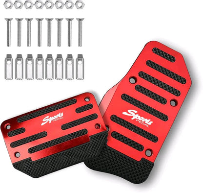 Non-Slip Aluminum Alloy Pedal Cover Set | Universal Automatic (2 pedals) or Manual (3 pedals)