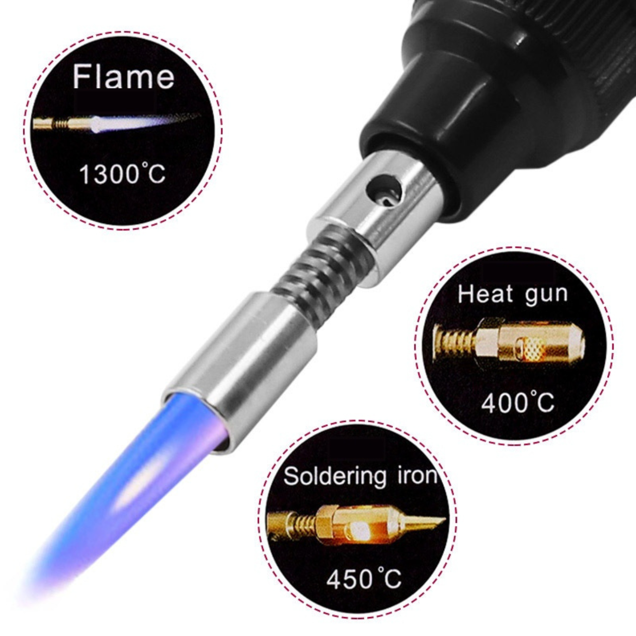 Portable Wireless Gas Soldering Iron with Interchangeable Bits for Mobile Phone Repair
