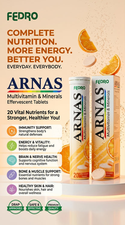 ARNAS Multivitamin & Minerals Effervescent Tablets