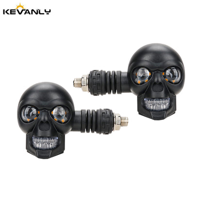Motorcycle Skull Spotlight Turn Light for Motorcycle (2PCs/Set)