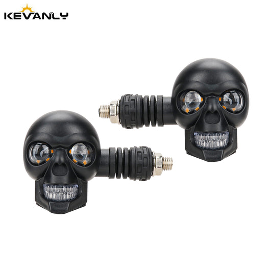 Motorcycle Skull Spotlight Turn Light for Motorcycle (2PCs/Set)