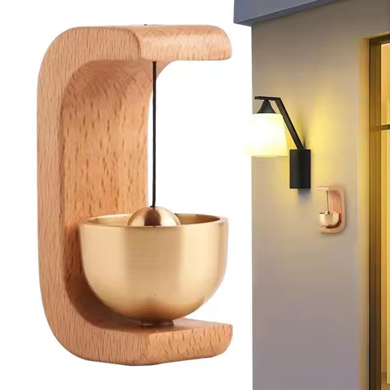 Wooden Doorbell Magnetic Brass Wind Chimes