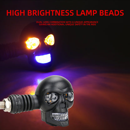 Motorcycle Skull Spotlight Turn Light for Motorcycle (2PCs/Set)
