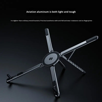 Aluminum Magnetic Foldable Stand for Phone, Tablet & Laptop