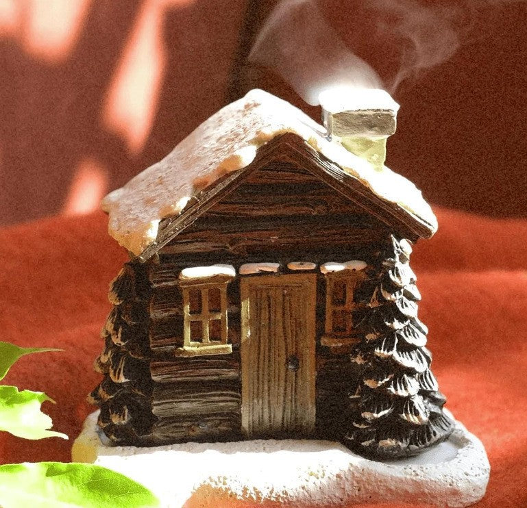 resin village christmas house burner