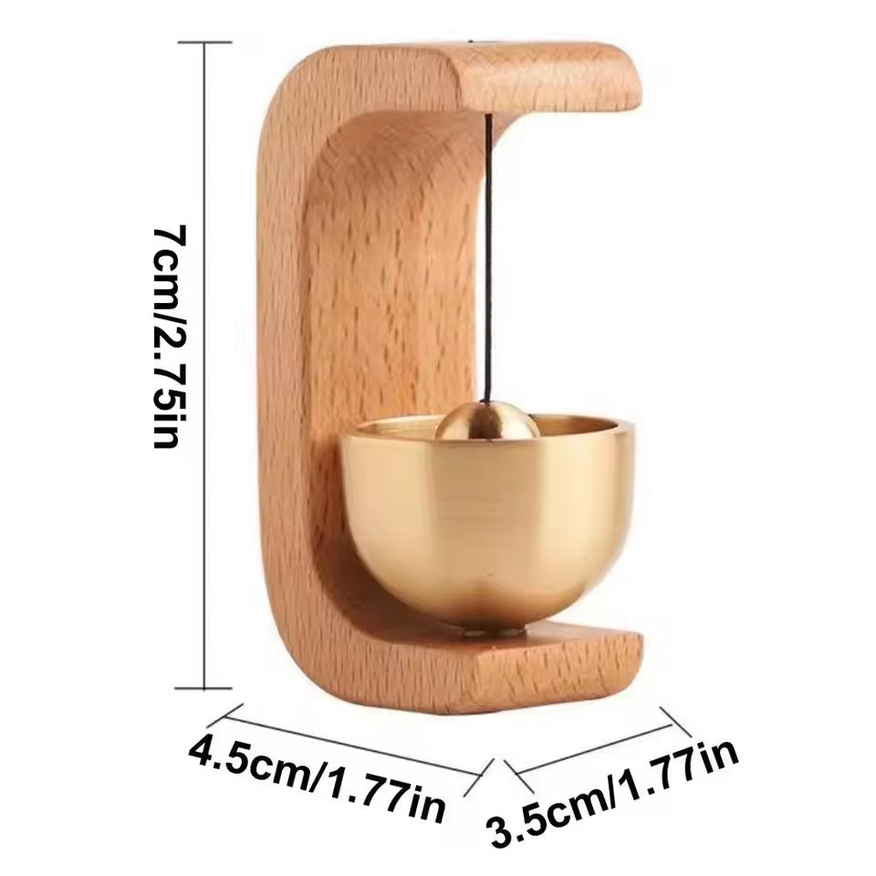 Wooden Doorbell Magnetic Brass Wind Chimes