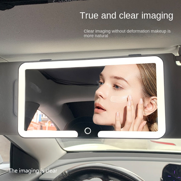 Sun Visor Touch Sensitive LED Three-color Adjustable Makeup Mirror