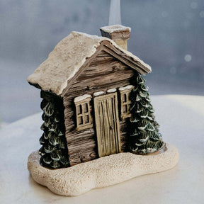 resin village christmas house burner